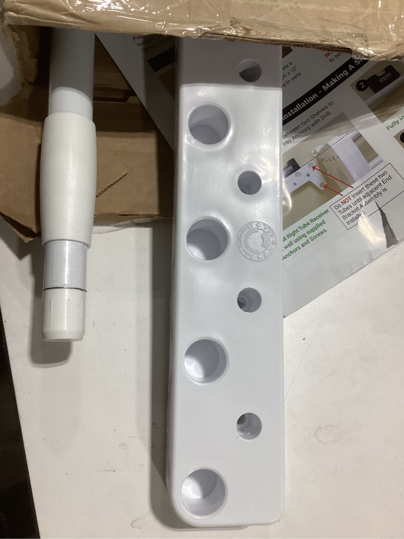 Condition photo showing New/Like New for Hershii Tension Shelf Expandable Rod Closet System Heavy Duty Clothes Hanger Adjustable DIY Garage Bathroom Kitchen Storage Organizer Shoe Rack, Plant Stand, Bookshelf 101-152.5cm/39.76-60.03inches Ivory