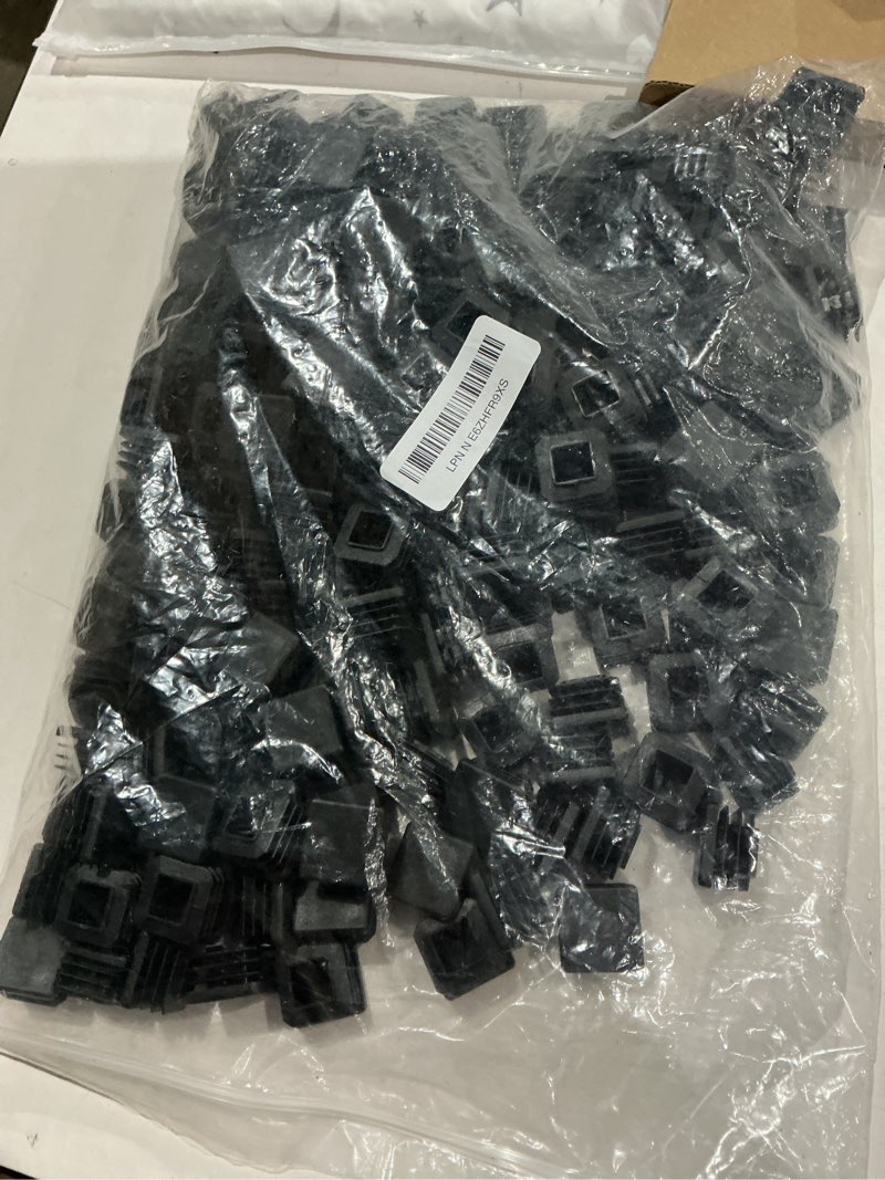 Condition photo showing Good Condition for 200 pack 1x1 inch square tube end cap plastic plugs, 1x1 1 inch square tubing plug 1x1 tube end caps fence post pipe cap cover tubing insert chair glide finishing plugs (black)
