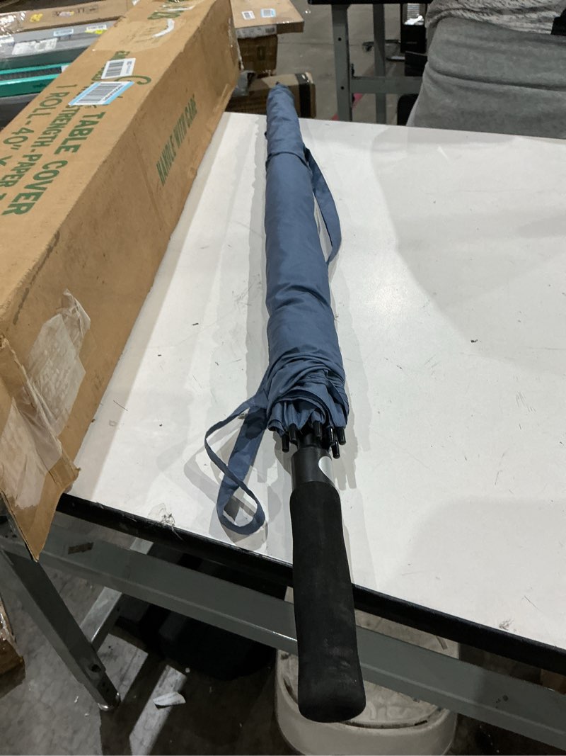Condition photo showing As Is for zomake automatic open extra large golf umbrella 51/54/62/68/72 inch, double canopy vented windproof oversize stick umbrellas for rain a-grayish blue 68 inch