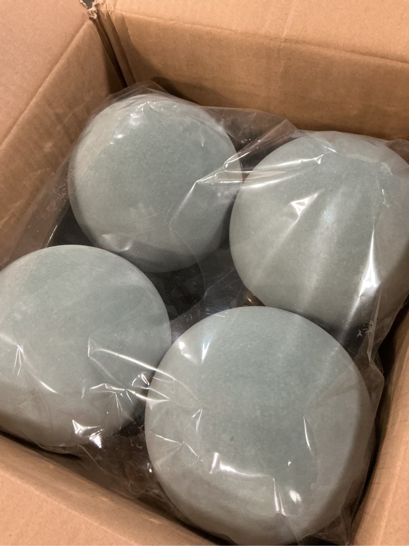 Condition photo showing Good Condition for 8 Pcs Large Velvet Christmas Balls 6 Inch Christmas Tree Decorations Xmas Ornaments Balls for Family Holiday Wedding Party Xmas Tree Hanging Decoration (Gray Blue) Gray Blue 8