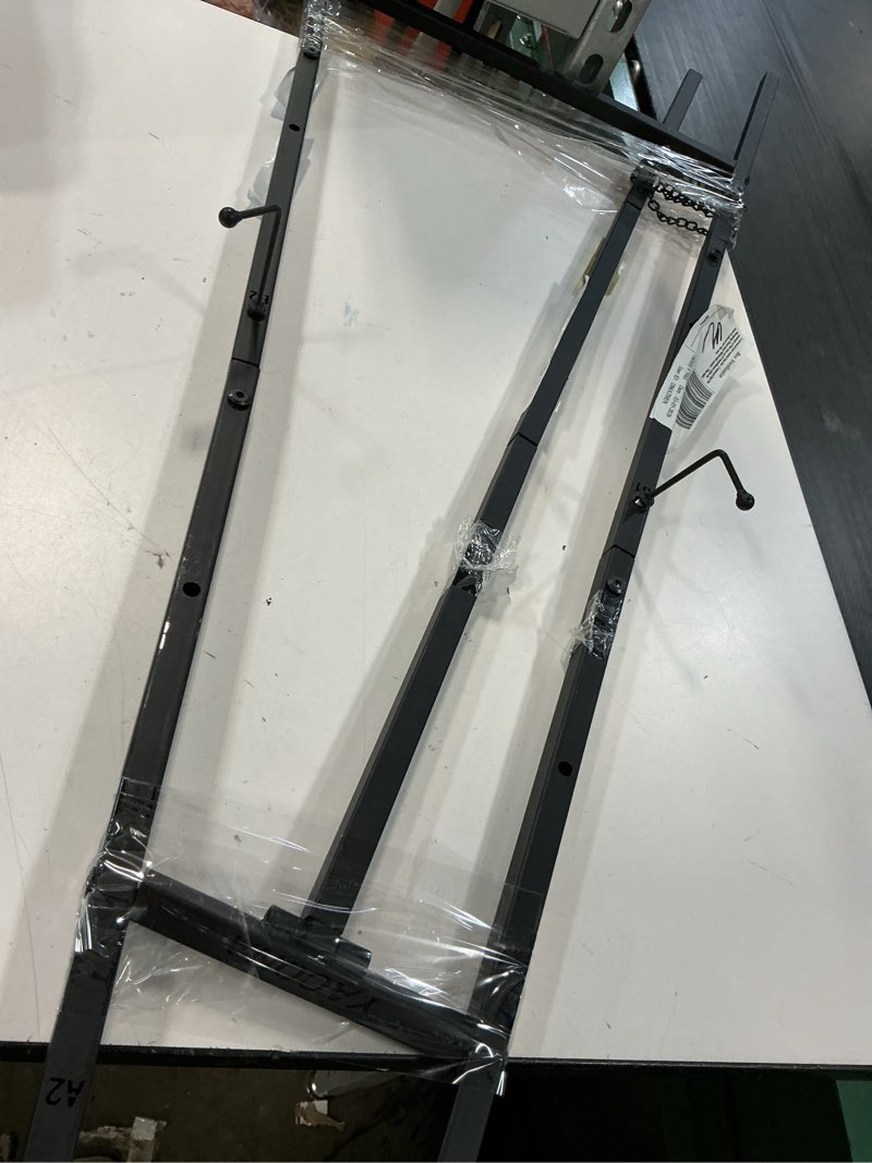 Condition photo showing As Is for yacona  black easel stand for signs, 4-tier height metal standing easel with adjustable chain, heavy duty art easel for painting, sign, party, posters & commercial display