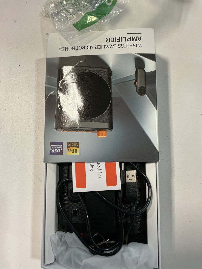 Condition photo showing Good Condition for Similar Tearstone Voice Amplifier for Teachers with Wireless Magnetic Lavalier Microphone, Bluetooth Portable Rechargeable Speaker, 2 Mics for Classroom, Meetings, Speeches, Outdoor (Black)