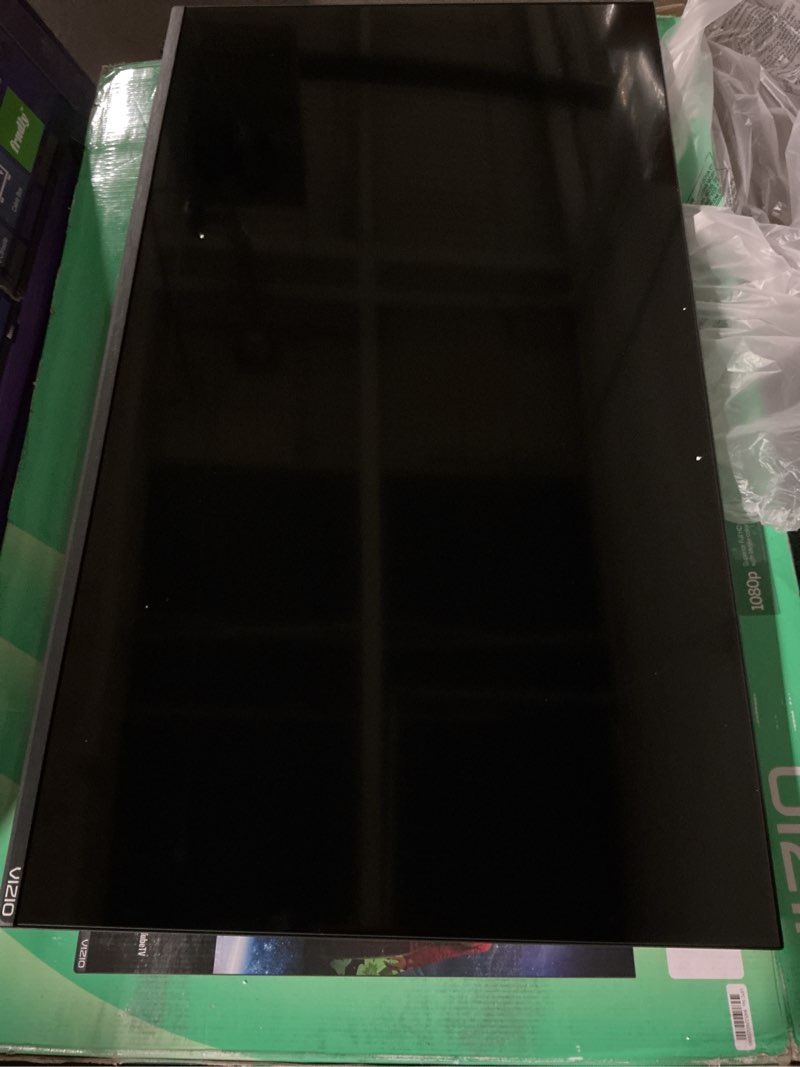 Condition photo showing As Is for screen damaged, no power. vizio 40-inch full hd 1080p smart tv with dts virtual: x, alexa compatibility, google cast built-in, bluetooth headphone capable, (vfd40m-08 new)