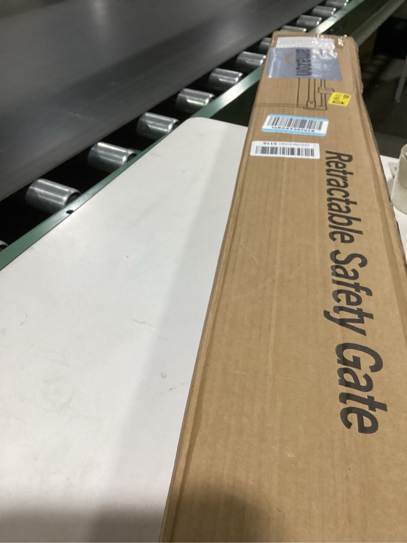 Upgrade Retractable Baby Gates Extra Wide(120" W x 42" H), 120 inch Reinforced Retractable Dog Gate 