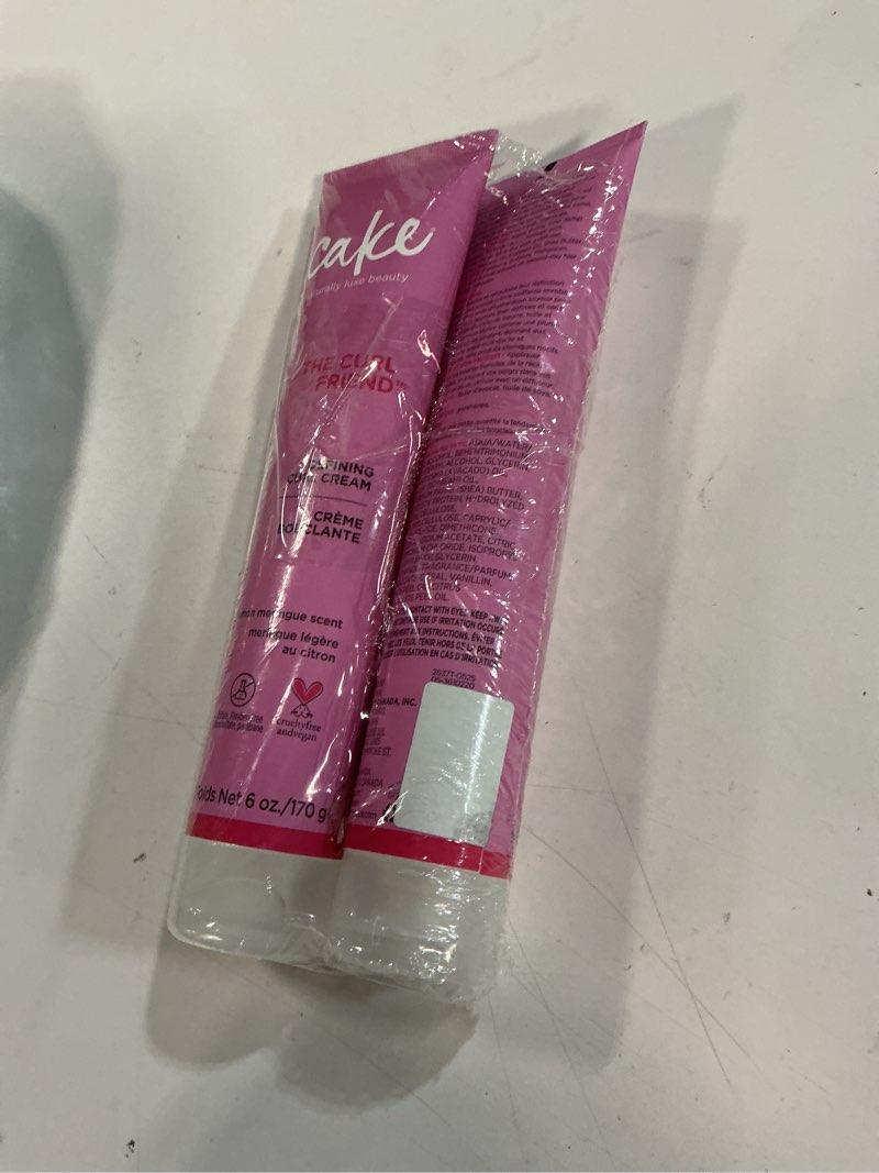 Condition photo showing Good Condition for Cake Beauty Curl Defining Cream, The Curl Friend - For Curly Hair | For Frizz Control | Moisturizes & Defines | With Avocado Oil | Soybean Oil & Shea | 6 Fl Oz / 177 mL 2 Pack Lemon Meringue 12 Fl Oz (Pack of 1)