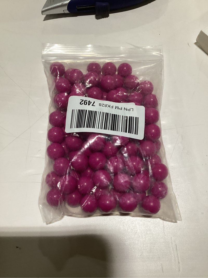 Condition photo showing Good Condition for 100 X .68 Cal Balls for Self Defense and Practice, Reusable .68 Caliber Ammo Solid Plastic Nylon Paintballs Projectile Fit for Byrna SD/LE/EP, Salt Supply S2 and T4E HDR68 (3.7 Grams) Rhodamine
