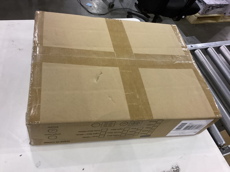 Condition photo showing New/Like New for 18.9x15x17.9in HDPE Outdoor Side Table, Weatherproof Small Outdoor Table for Adirondack, Patio, Porch, Balcony, Poolside (2-Tier, White)