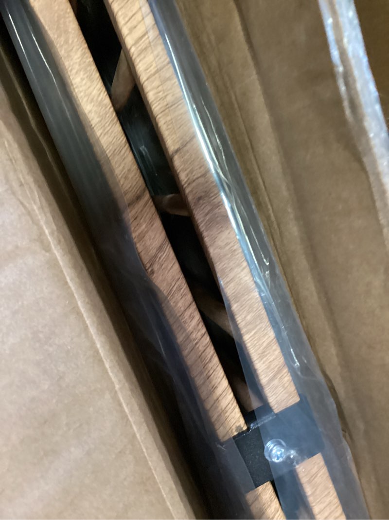 Condition photo showing Good Condition for babelio baby gate for stairs & doorways, 26-43" w 28" h no bottom bar| easy installation| one-handed operation| auto-close| hardware mount (drill needed) safety dog/pet gate (brown wood pattern) brown wood pattern - b17 28" h, 26-43" w-standard