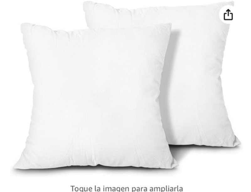 Accesorios›Cojines Logo de Amazon Prime Disfruta de entrega rápida y gratis, ofertas exclusivas, además de películas y programas de TV galardonados. Únete a Prime US$12.99 US$6.50 por unidad(US$6.50 / unidad) Recibe entrega rápida y GRATIS con Amazon Prime Entrega GRATIS el lunes, 6 de octubre en pedidos enviados por Amazon de más de $35 O los miembros Prime reciben entrega GRATIS mañana, 2 de octubre. Realiza el pedido en 12 hrs 32 mins. Únete a Prime Entrega en Erlanger 41018 - Actualizar ubicación Disponible Cantidad: Cantidad:1   Agregar al Carrito   Comprar ahora Enviado por Amazon Vendido por edow Devoluciones Reembolso o reemplazo GRATIS por 30 días Empaque Se envía sin empaque adicional de Amazon Ver más Agregar un recibo de regalo para facilitar las devoluciones Agregar a la Lista  EDOW - Juego de 2 fundas de cojín livianos alternativos de poliéster, cojín de sofá, relleno de funda, lavable a máquina Toque la imagen para ampliarla                     2+ EDOW - Juego de 2 fundas de cojín livianos alternativos de poliéster, cojín de sofá, relleno de funda, lavable a máquina