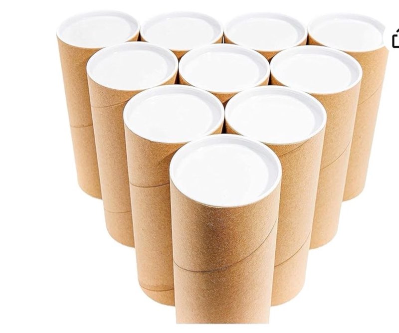 4" x 6" Reinforced Kraft Paper Mailing Tubes, Pack of 8 Tubes with 2 Caps Each – USPS Approved Poste
