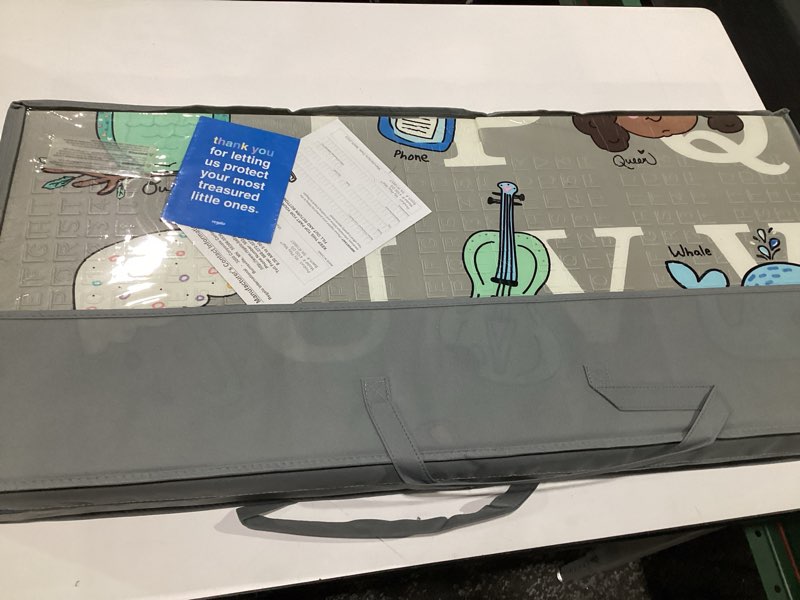 Condition photo showing Good Condition for Regalo 77"x71" Extra Large Alphabet Play Mat for Babies and Toddlers, Alphabet Animal and Object Learning Mat, Non-Toxic Waterproof Foam Design, Reversible, Foldable for Easy Storage, Wipe Clean, Gray