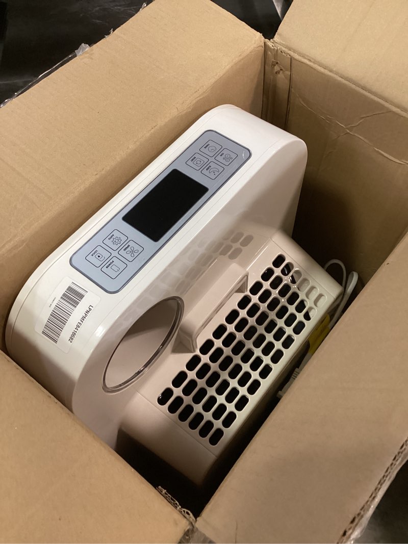 Condition photo showing As Is for OVAL AIR AIR1000A 3-Stage H13 True HEPA 5-in-1 Air Purifier For Allergens,Dust,Pets,Allergies,Odor,Smoke,Pollen, Rooms up to 600 sq. ft., White, 13.8" X 7.5" X 25"