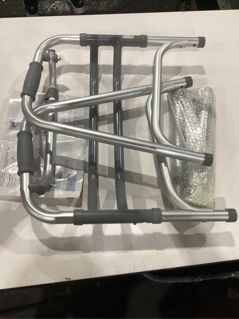 Condition photo showing New/Like New for folding standard walkers for the seniors,max 400lbs?portable aluminum alloy walker?adjustable height, 2-in-1 fixed?cross walk modes aluminum frame height adjustable standard walkers