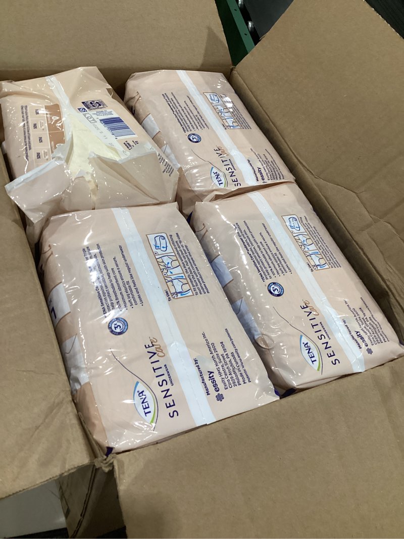 Condition photo showing Good Condition for tena sensitive care incontinence underwear for women, maximum absorbency, adult diapers, large (waist sizes 34in-44in), 80 count (4 packs of 20) large 80