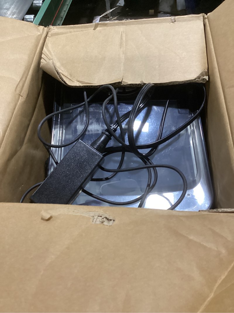 Condition photo showing As Is for Frigidaire 26 Lbs per Day Portable Compact Maker, Ice Making Machine, Black Stainless, Medium