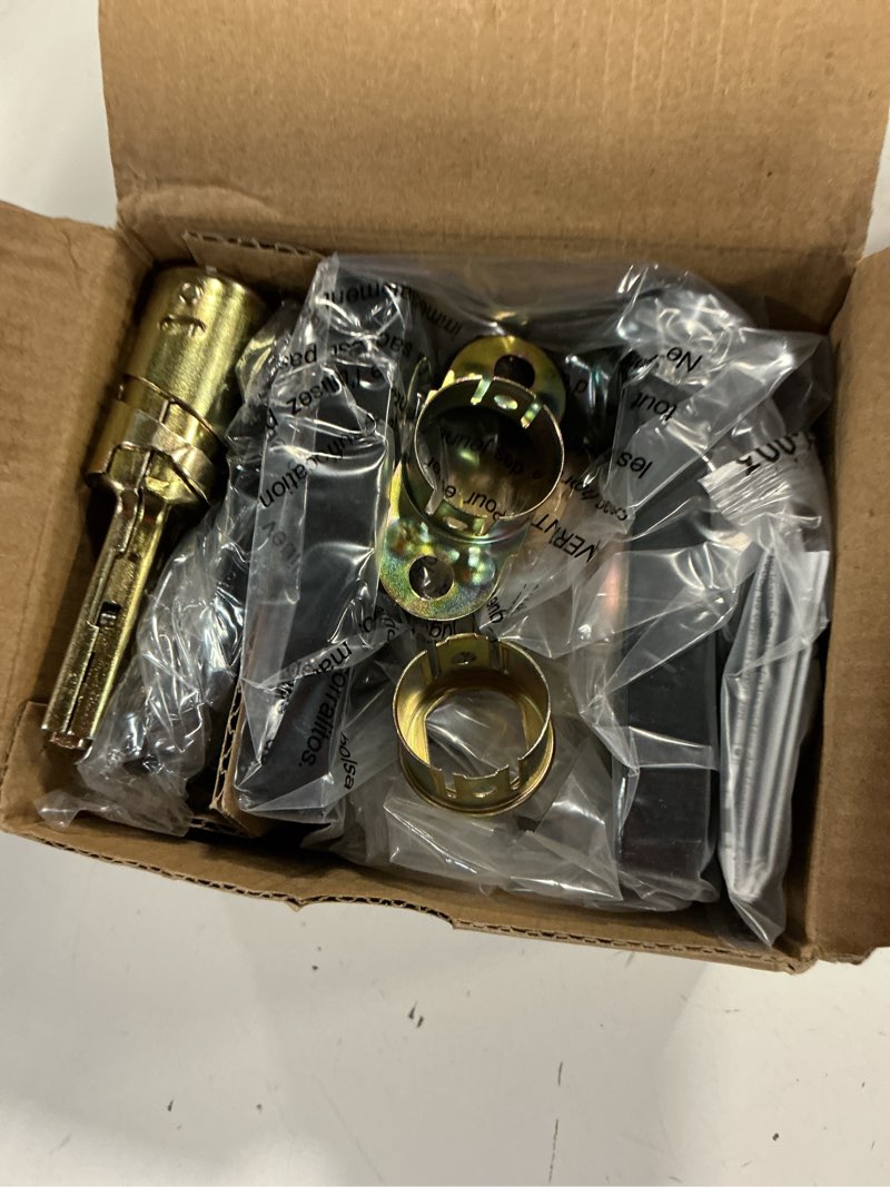 Condition photo showing New/Like New for kwikset san clemente deadbolt lock, matte black rectangle exterior keyed front entry door, pick resistant smartkey rekey security, single cylinder dead bolt, with microban protection