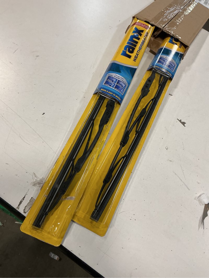 Condition photo showing Good Condition for Rain-X 810164 Latitude 2-In-1 Water Repellent Wiper Blades, 24" and 18" Windshield Wipers (Pack Of 2), Automotive Replacement Windshield Wiper Blades With Patented Rain-X Water Repellency Formula 24" and 18" Latitude