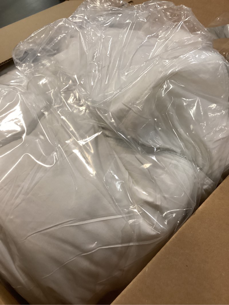 Condition photo showing New/Like New for APSMILE Luxury Heavyweight Down Feather Fibers Comforter Full/Queen Size, Thick Duvet for Winter Climates/Cold Sleepers -Ultra Soft 100% Organic Cotton Cover, Fluffy Duvet Insert (Ivory White, 90x90) Queen Ivory White / Winter-weight