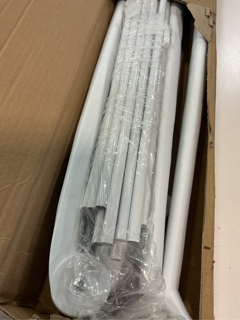 Condition photo showing Good Condition for whitmor spacemaker folding drying rack, freestanding indoor clothes dryer, space saving compact design, 6"l x 26"w x 51.5"h, white