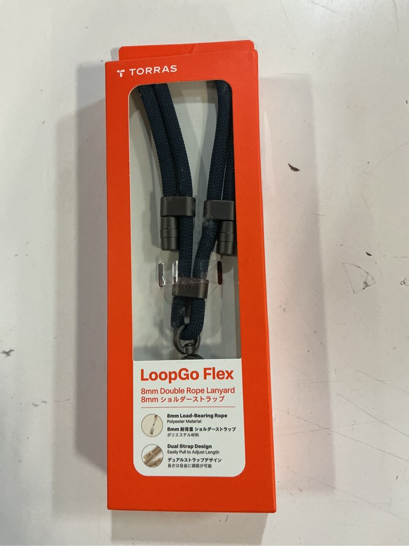 Condition photo showing New/Like New for torras phone lanyard crossbody with 2 phone tabs, adjustable anti theft strap for all cellphone, premium metal buckles, skin-friendly, universal cellphone neck lanyard for travel essentials, deep blue 9-deep blue