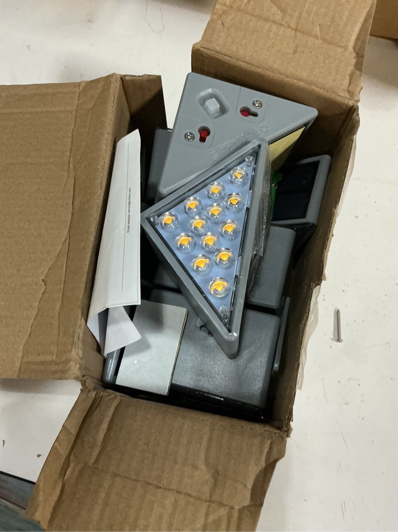 Condition photo showing Good Condition for volisun outdoor stair lights 8 pack, solar step lights waterproof ip67,80 lumen, led step lights outdoor for garden backyard stair, staircase, front step, front porch and deck(warm white) warm white 8 pack