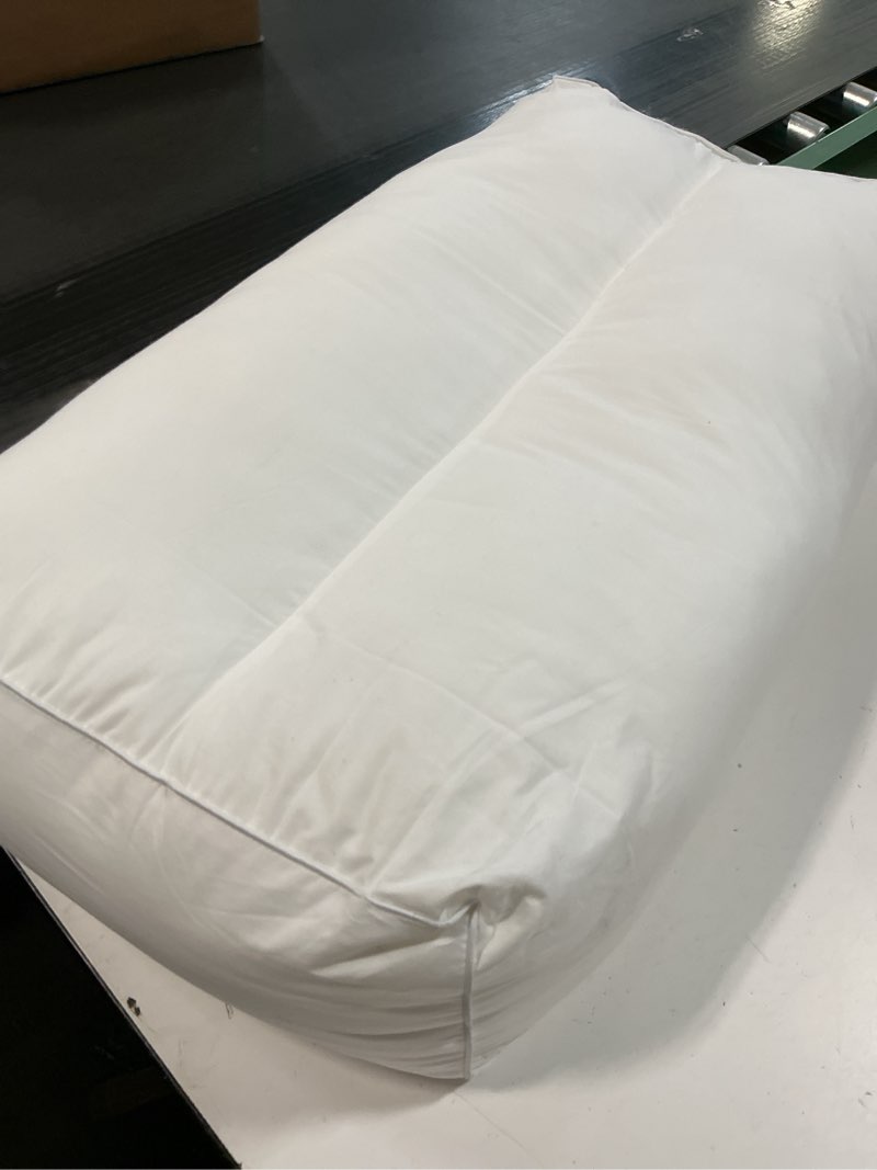 Condition photo showing As Is for MINUPWELL Knee Pillow for Side Sleepers - Between Leg & Under Knee Pillow for Back Sleepers - Leg Pillow with 850G 7D Alternative for Relieving Leg, Back, and Knee Pain - 100% Cotton Fabric - White