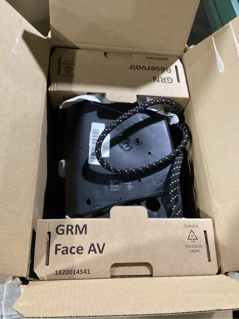 Condition photo showing As Is for rowenta, iron, ultimate steam pro stainless steel soleplate professional steam station for clothes, 1800 watts, 1.3l removable tank, boiler technology, fast heat up, black clothes iron, dg8668 xl steaming sessions - professional results