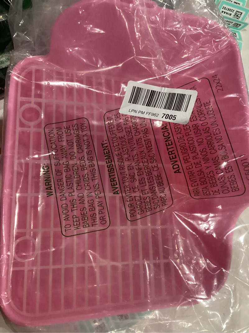 Condition photo showing As Is for PINVNBY Rabbit Litter Box for Cage Bunny Corner Bedding Box Small Animal Litter Pan Hanging Pet Bowls Cage Potty Trainer Pet Toilet for Rabbit Bunny Guinea Pigs (Pink) 11.02 x 8.66 x 5.9 inches pink?Rabbit litter box on both sides?