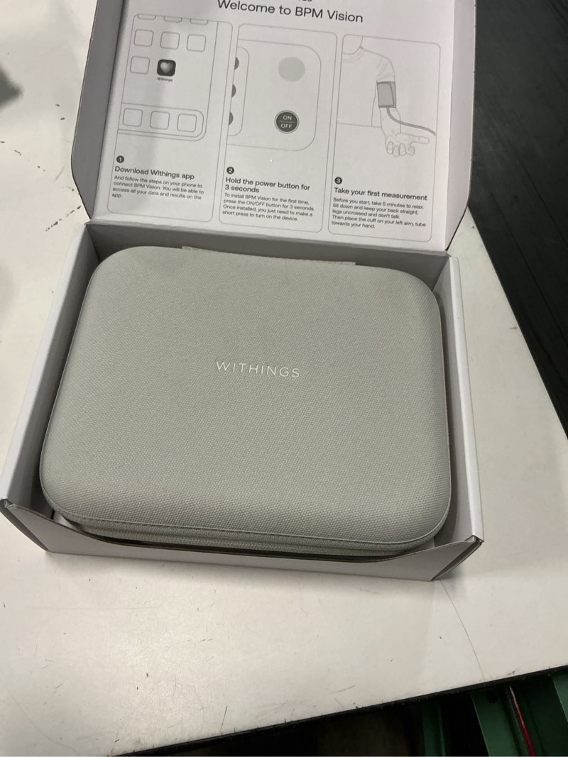 Condition photo showing Good Condition for withings bpm vision – smart arm blood pressure monitor | fda-cleared | easy-to-use, accurate systolic & diastolic measurements, wide range cuff | wi-fi & bluetooth | ios & android | fsa/hsa