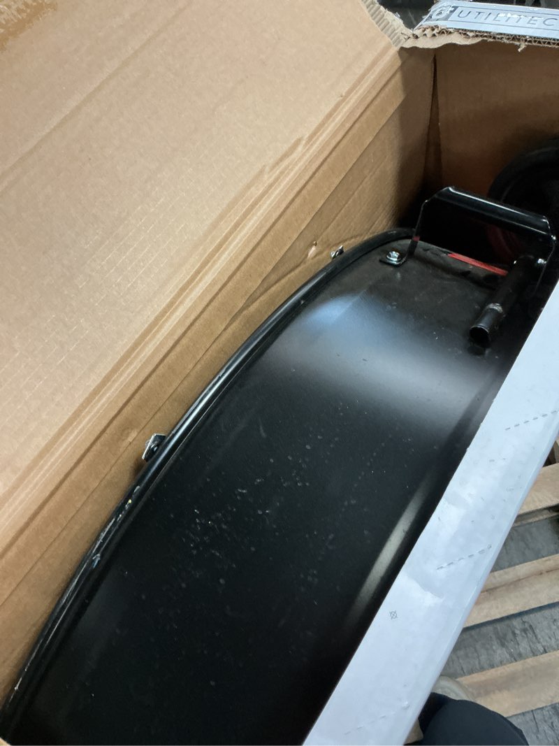 Condition photo showing As Is for utilitech 36-in 2-speed indoor black/powder painting industrial fan