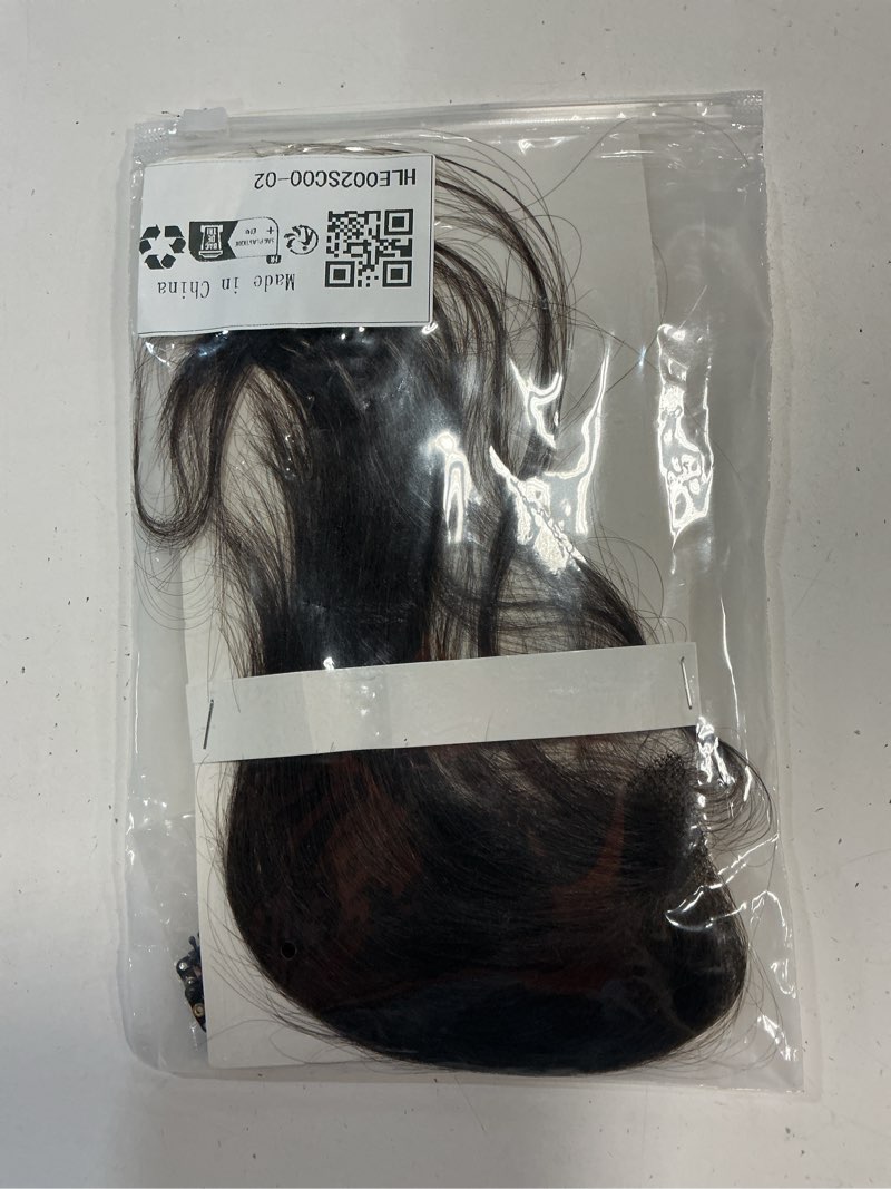 Condition photo showing New/Like New for clip in bangs, fake bangs,curtain bang hair clip,3d 360°seamless coverage french side bang lightweight human hair toppers 9g/10#02 dark brown,natural look for daily party wedding dating 10 inch(side bangs) #02 dark brown