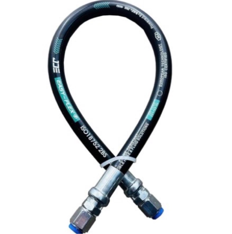 26711-08-08-24 hydraulic hose swivel assembly 1/2" hydraulic hose with female jic x female jic, 24" long, 3988 psi