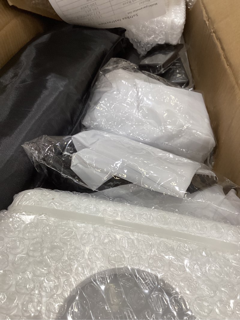 Condition photo showing Good Condition for Octagonal Softbox Lighting Kit, Professional Continuous Photography Lighting 85W 3000-6500K LED Bulb Photo Studio Equipment Portrait Photography, Video Recording, Live Streaming Fill Light