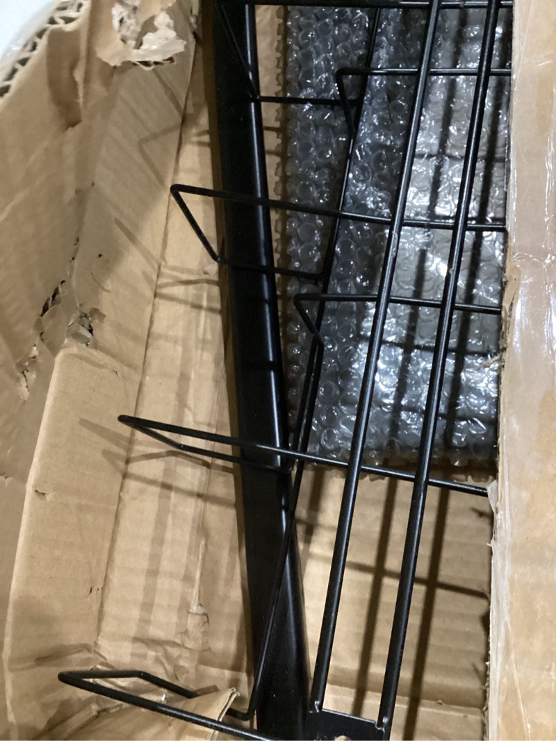 Condition photo showing As Is for TONGMO Magazine Rack: Floor-Standing with Wheels, 9-Tier Brochure Display Stand for Exhibitions, Office, and Any Organization Requiring Information Display