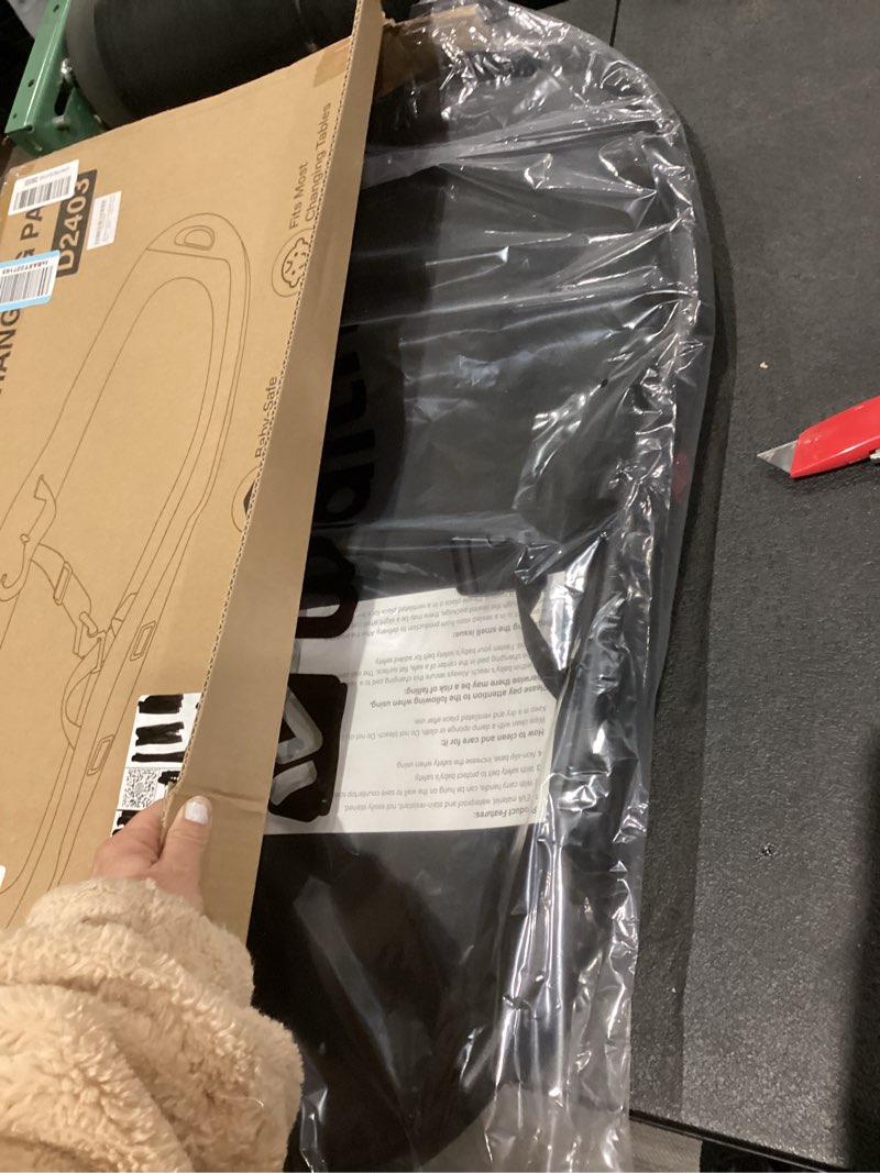 Condition photo showing Good Condition for Baby Changing Pad, Soft & Wipe-Clean Changing Pad with Strap, EVA Waterproof Changing Table Pads for Dresser Top, Non-Slip Bottom, Lightweight, 30”×16” Light Grey