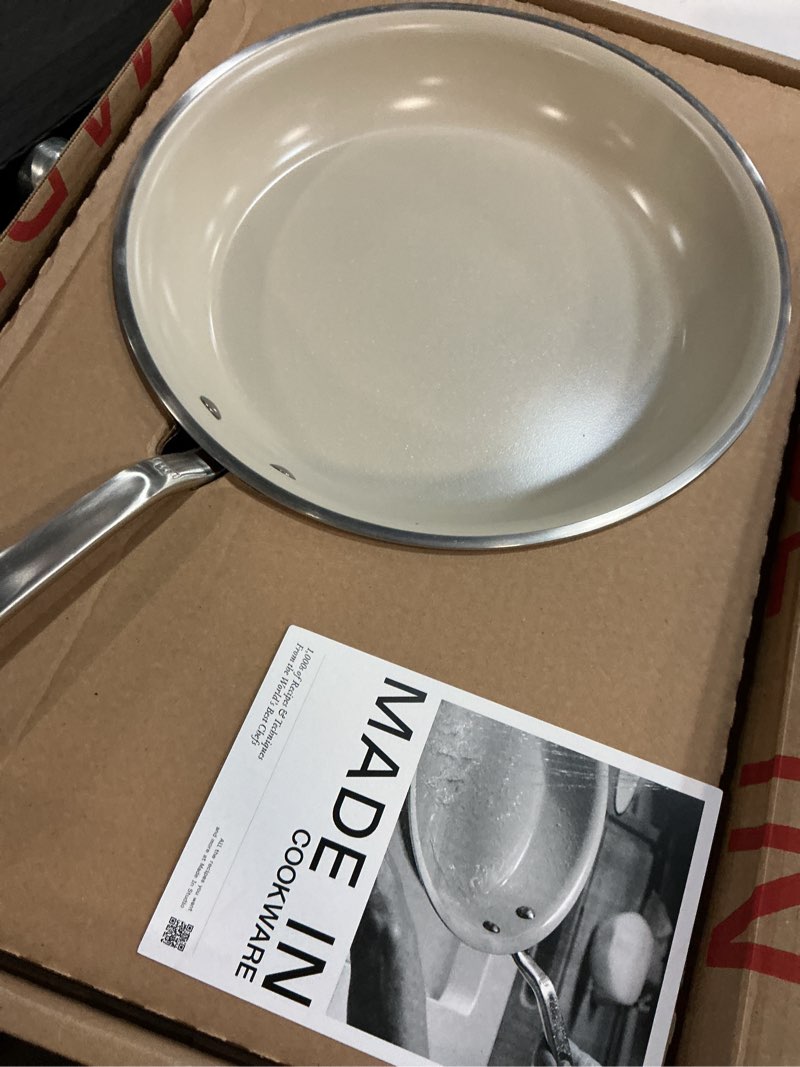 Condition photo showing New/Like New for Kikcoin Non Stick Ceramic Frying Pans Skillet, 9.5-inch Healthy Non Toxic Cookware Egg Cooking Pan with Stay Cool Handle, PFAS & PTFE & PFOA Free, Dishwasher & Oven Safe