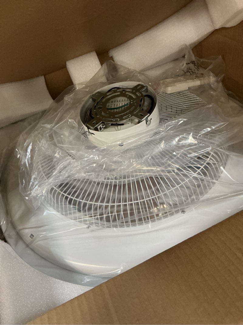 Condition photo showing Good Condition for 24" bladeless ceiling fans with lights and remote/app/voice control, low profile ceiling fan with rgb lights, enclosed flush mount ceiling fan for kid's bedroom/living room white & rgbcw