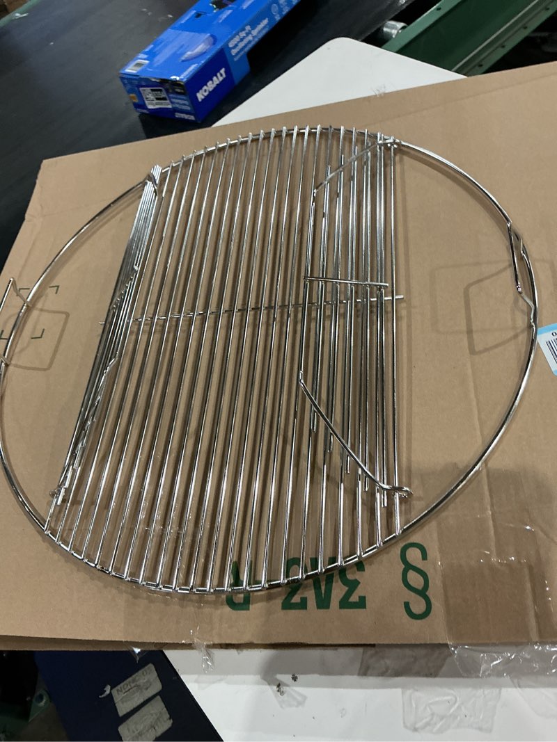 Condition photo showing As Is for weber 80629 21.5 inch hinged cooking grate for 22-1/2 grills.