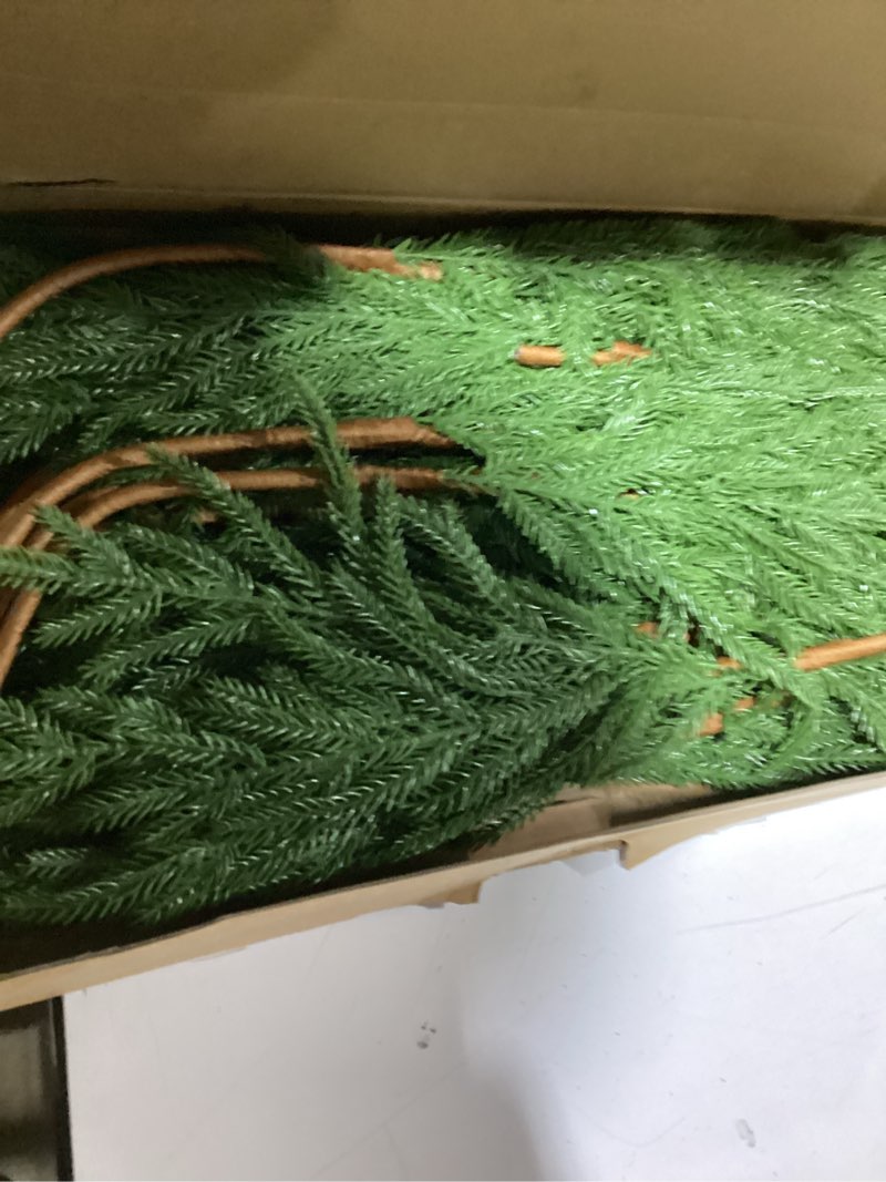 Condition photo showing New/Like New for MISSPIN 30 Pcs 19.5 Inches Christmas Norfolk Pine Branches, Norfolk Pine Artificial Christmas Branches DIY Crafts Faux Pine Branches for Xmas Indoor Outdoor Home Decor Norfolk Pine-9 30PCS