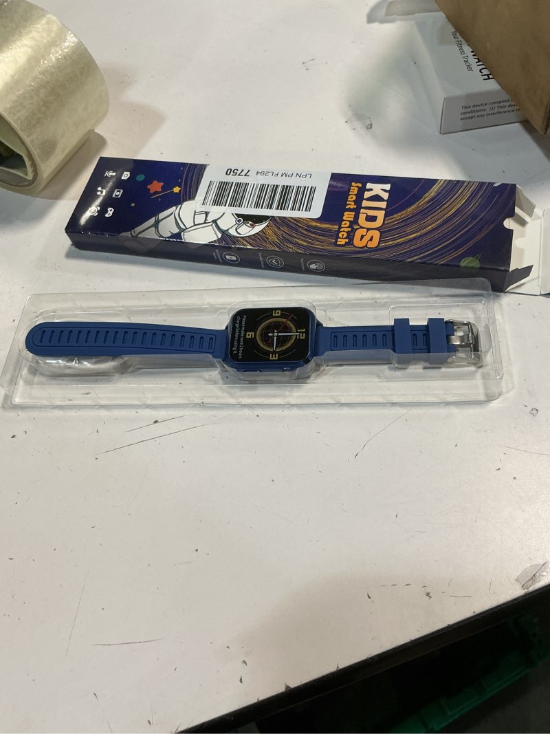 Condition photo showing New/Like New for phyulls smart watch for kids with 39 games alarm clock, touchscreen, calendaring camera music player time display video & audio recording, toys for 3-12 years old boys blue