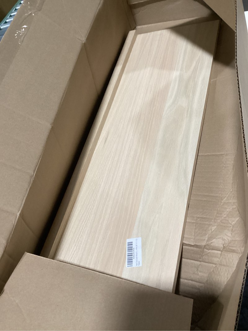 Condition photo showing Good Condition for red oak solid wood stair tread with small (3/4") square nose profile (36" x 11 1/2")