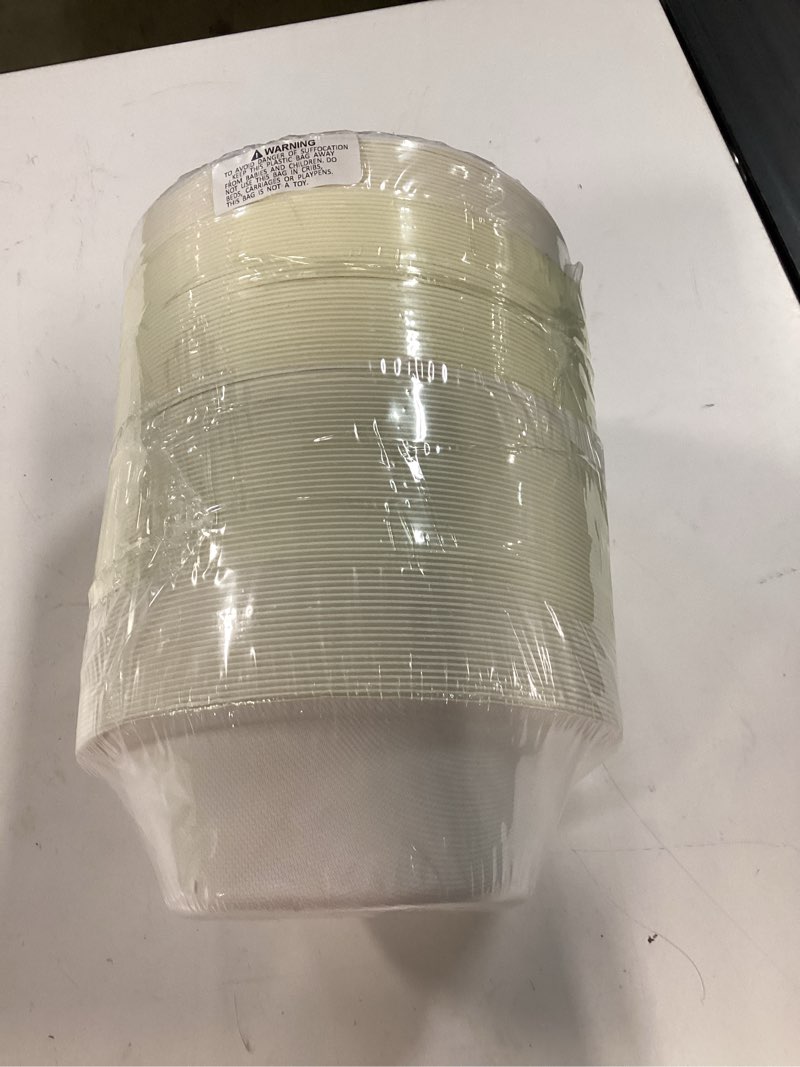 Condition photo showing New/Like New for homestockplus disposable bowls 24 oz [100 pack] - compostable paper bowl heavy duty,freezer & microwave safe bowl, bpa-free eco-friendly bowls for cereal, rice, french fries, party serving (white) white 24 oz