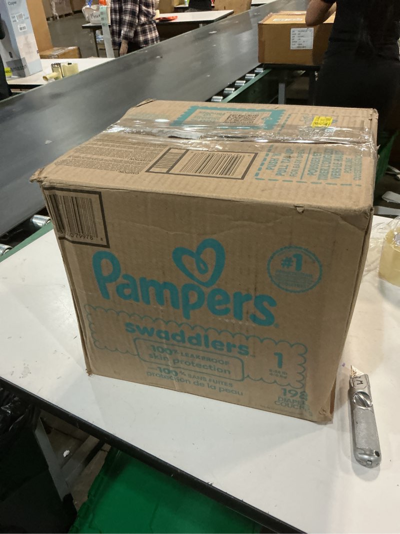 Condition photo showing New/Like New for Pampers Swaddlers Diapers Size 1  198 Count (Select for More Options)