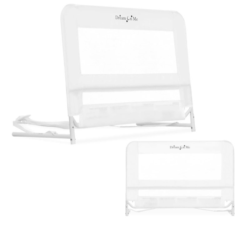 Dream On Me Lightweight Mesh Security Adjustable Bed Rail for Toddler, Breathable Mesh Fabric