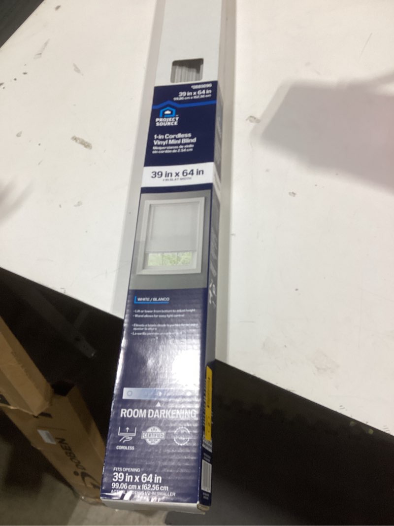 Condition photo showing New/Like New for allen + roth Durable Cordless Mini Blind 1-in Slat Width 35-in x 48-in Cordless Cloud White Vinyl