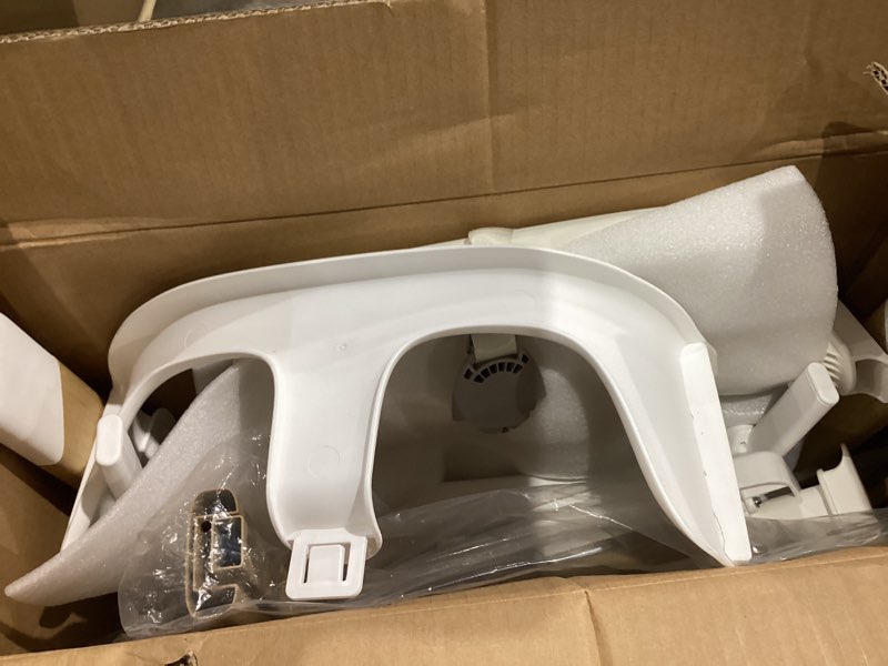 Condition photo showing As Is for Tinyiota High Chair for Babies and Toddlers, Foldable & 8-Level Adjustable, One-Handed Removable Tray, Ergonomic Baby Highchair Convertible into Desk Chair for Toddler to Adult (Wood Color)