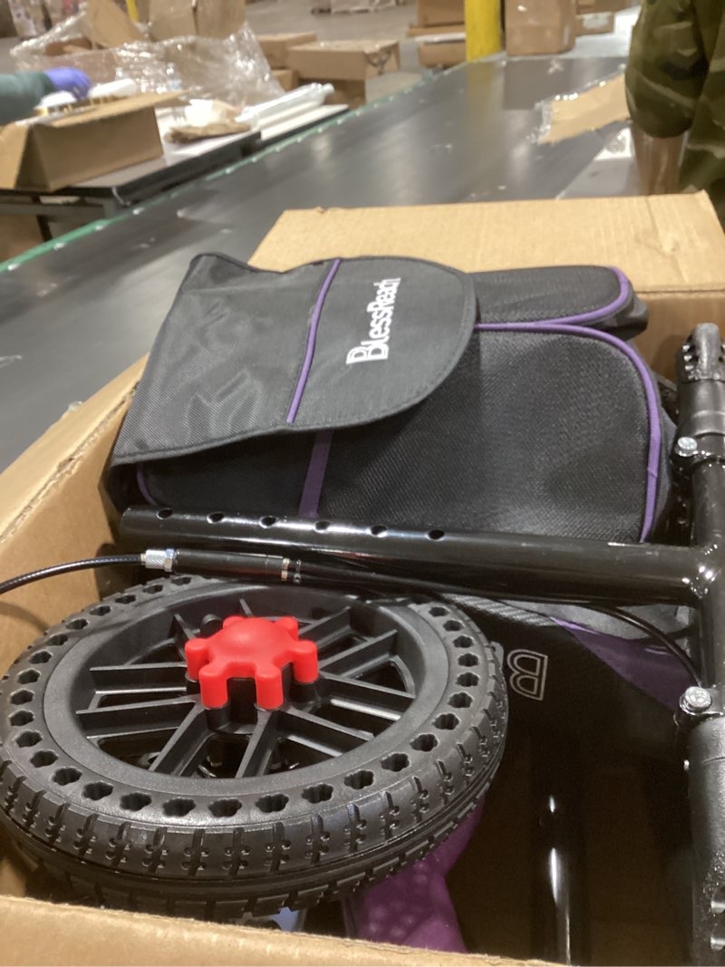 Condition photo showing Good Condition for All Terrain Foldable Knee Scooter Walker, Disc Brake Knee Walker for Foot Injuries, Compact Crutches Alternative (Purple)