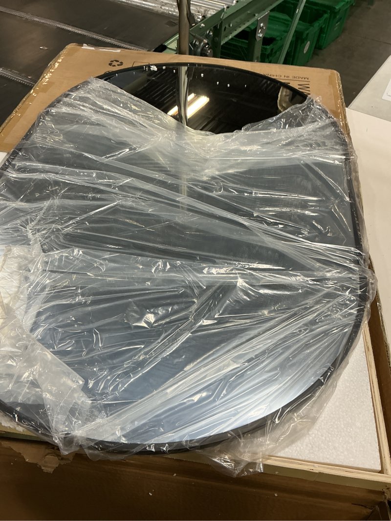 Condition photo showing Good Condition for bathroom mirror for wall,36''x24'',black oval mirror for bedroom entryway bathroom, metal framed vanity mirror(36''x24'',black) oval black 36"l x 24"w