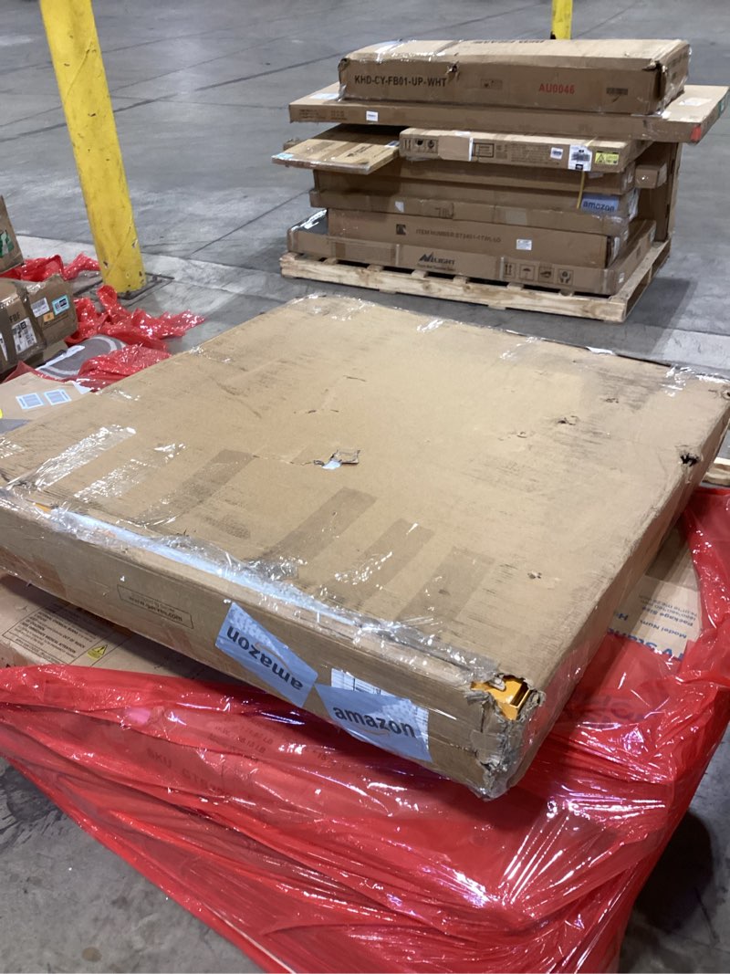 Condition photo showing As Is for Garvee 43"X45" Forklift Safety Cage, 1400 LBS Capacity, Collapsible Lift Basket Aerial Platform with