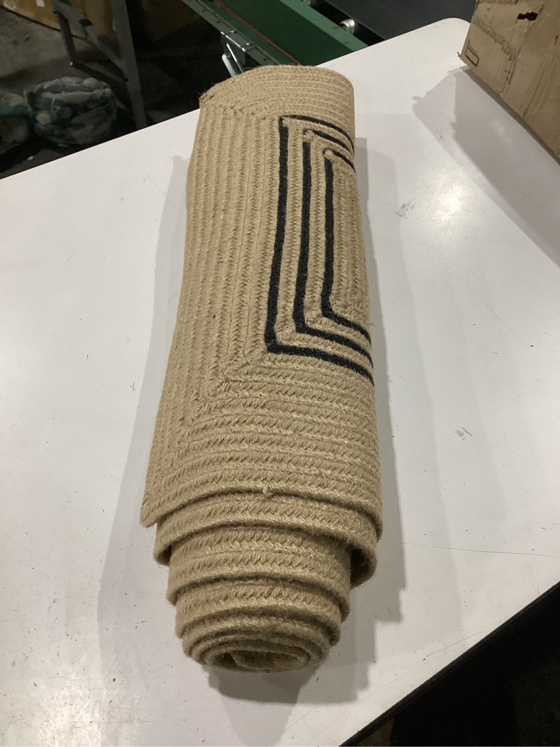 Condition photo showing Good Condition for brown and black large long rug